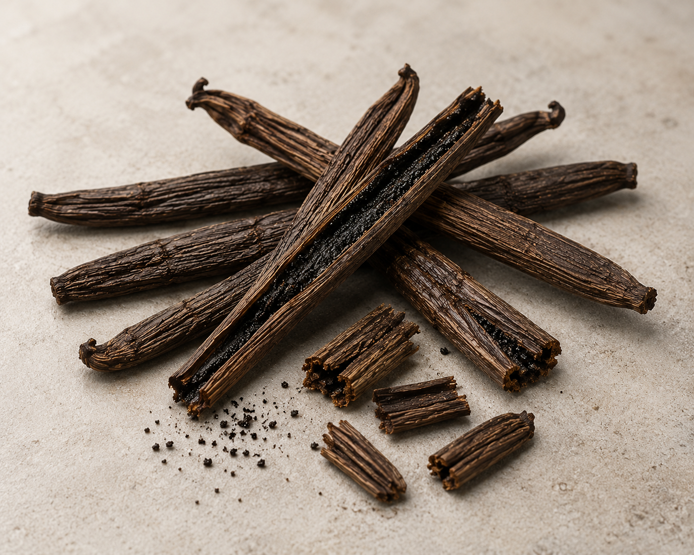 Industrial vanilla beans